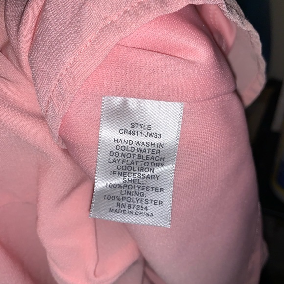 5/$25!!! Peach Lined Off the Shoulder Romper - Picture 7 of 8